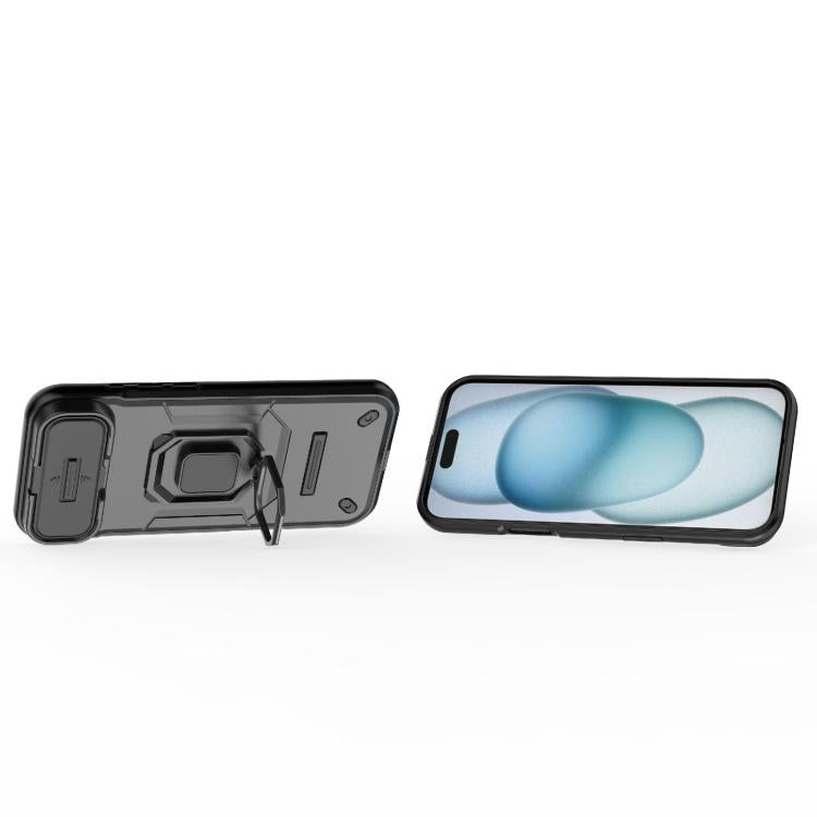 For iPhone Air Sliding Camshield TPU + PC Shockproof Phone Case with Holder