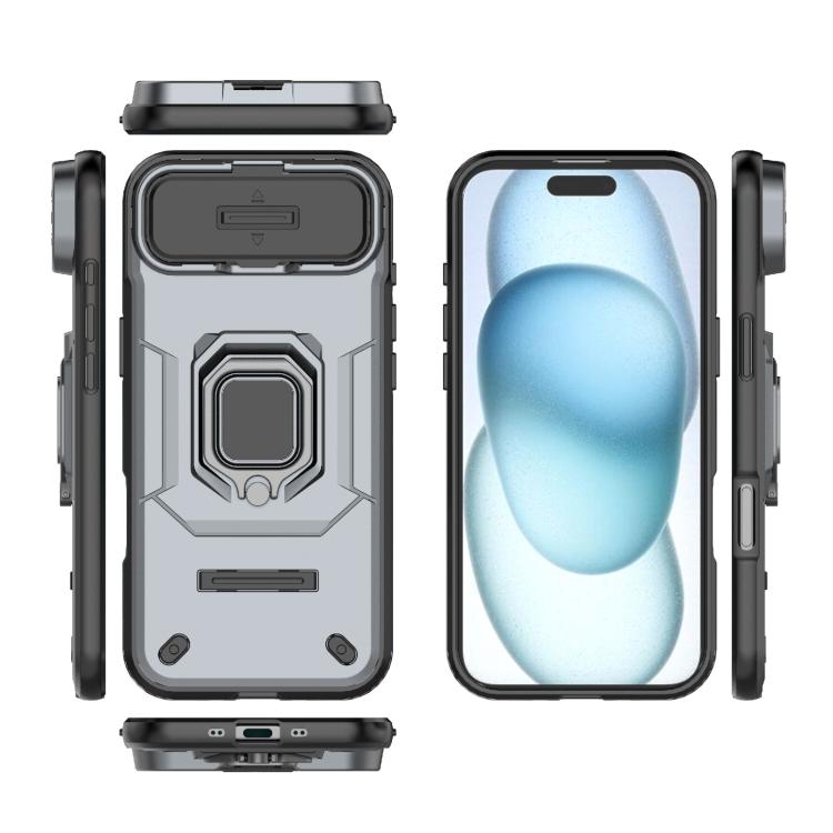 For iPhone Air Sliding Camshield TPU + PC Shockproof Phone Case with Holder