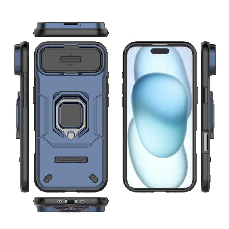 For iPhone Air Sliding Camshield TPU + PC Shockproof Phone Case with Holder