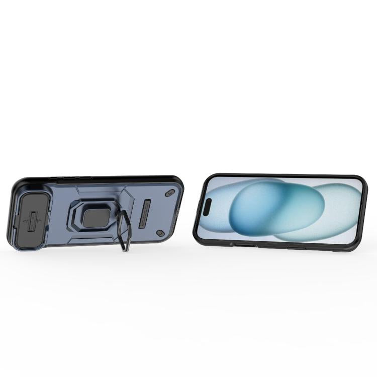 For iPhone Air Sliding Camshield TPU + PC Shockproof Phone Case with Holder