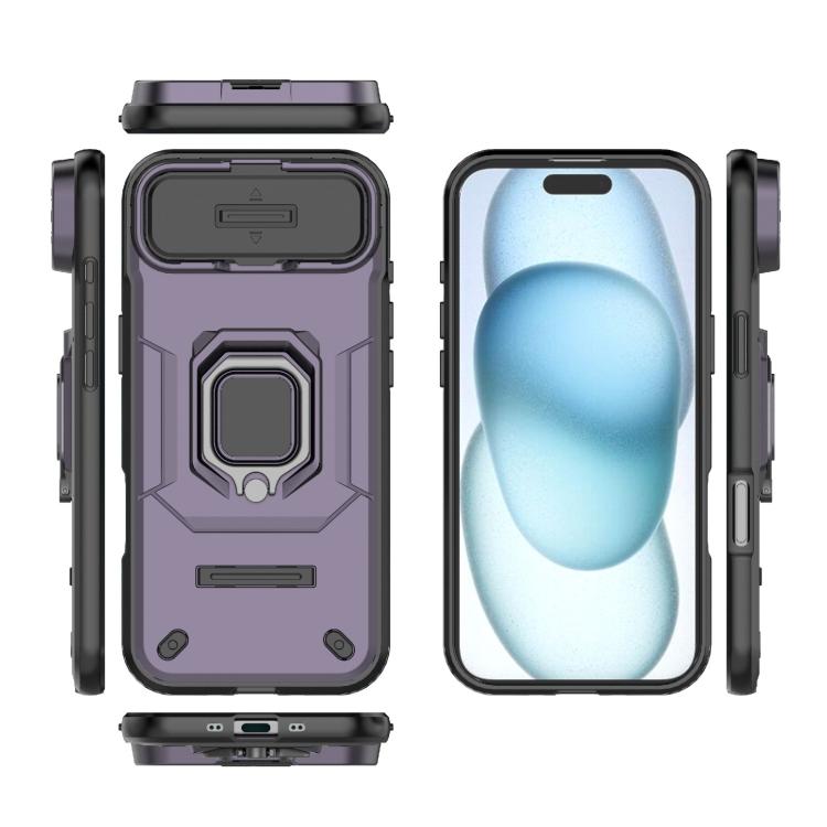 For iPhone Air Sliding Camshield TPU + PC Shockproof Phone Case with Holder