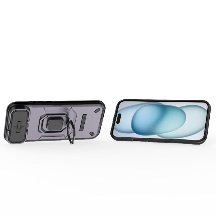 For iPhone Air Sliding Camshield TPU + PC Shockproof Phone Case with Holder