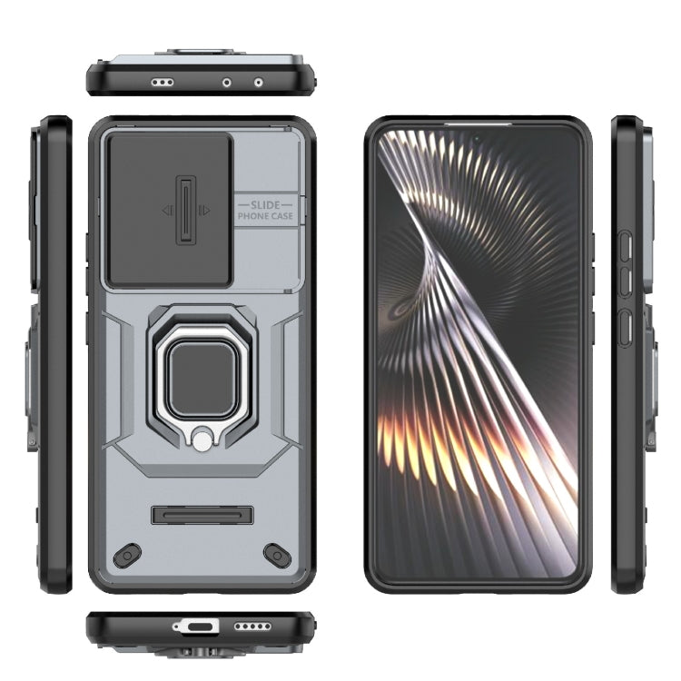 For Xiaomi Redmi Turbo 3 5G Sliding Camshield TPU + PC Shockproof Phone Case with Holder