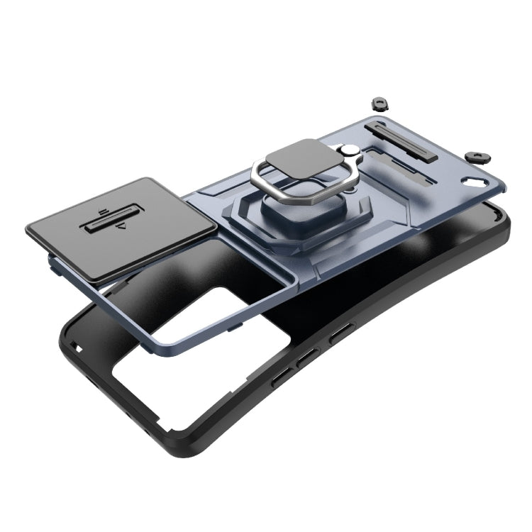 For Xiaomi Redmi Turbo 3 5G Sliding Camshield TPU + PC Shockproof Phone Case with Holder