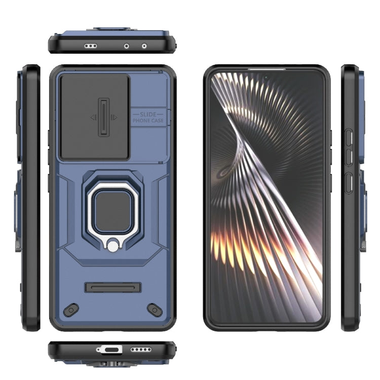 For Xiaomi Redmi Turbo 3 5G Sliding Camshield TPU + PC Shockproof Phone Case with Holder