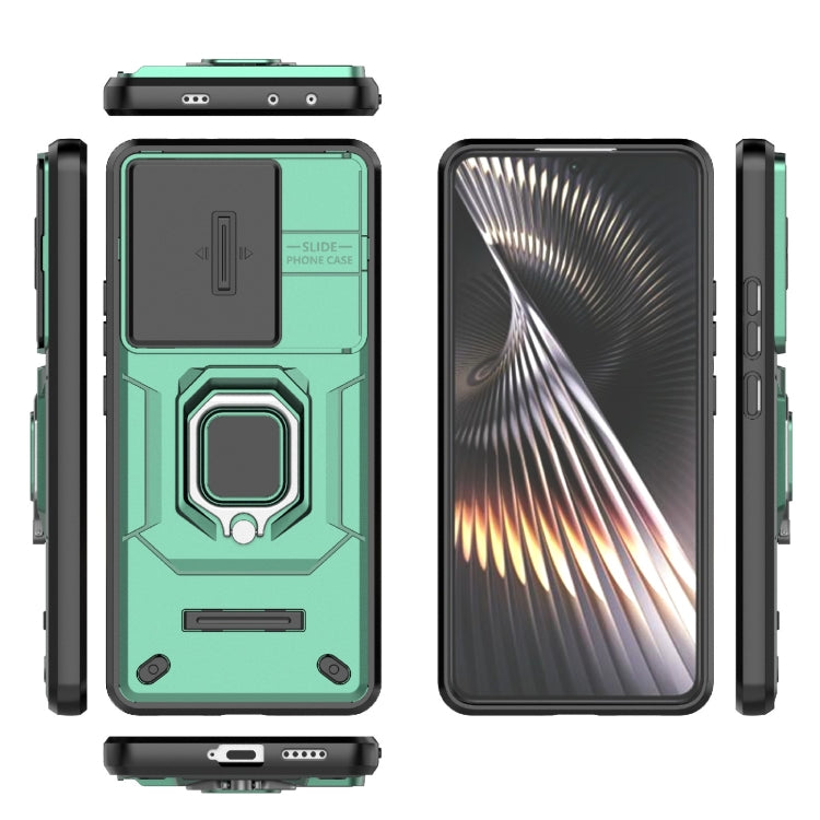 For Xiaomi Redmi Turbo 3 5G Sliding Camshield TPU + PC Shockproof Phone Case with Holder
