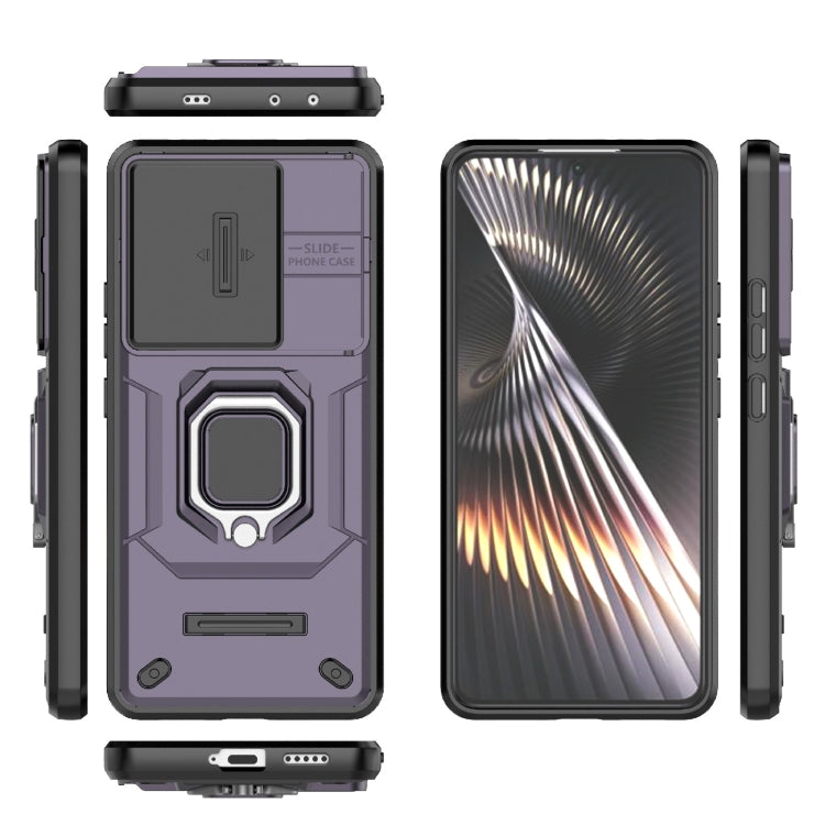 For Xiaomi Redmi Turbo 3 5G Sliding Camshield TPU + PC Shockproof Phone Case with Holder