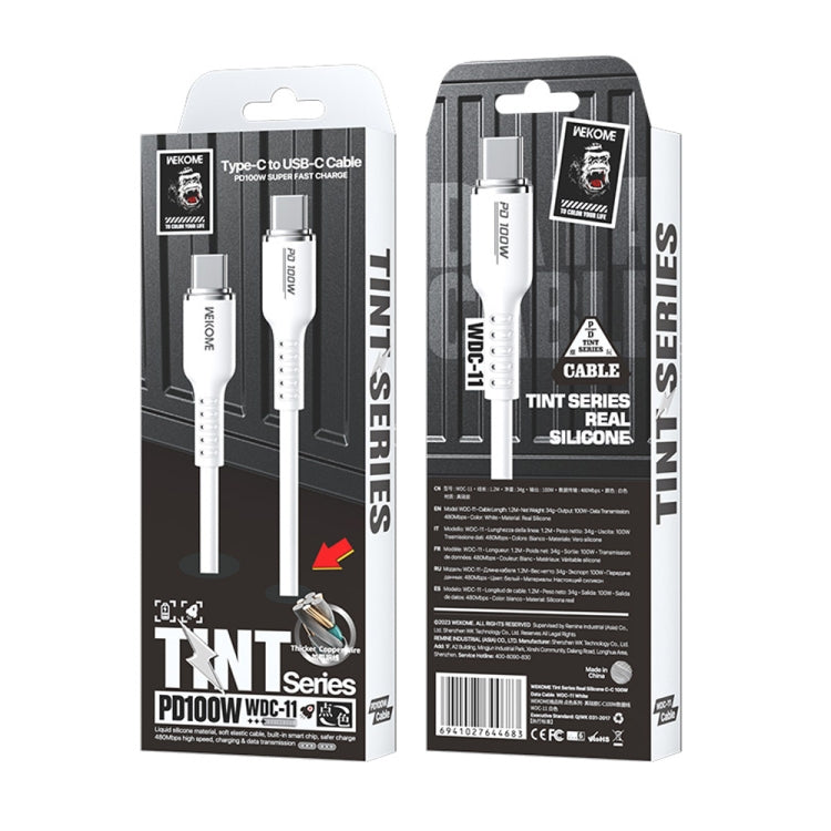 WK WDC-11 100W USB-C/Type-C to USB-C/Type-C Silicone Data Cable, Length: 1.2m