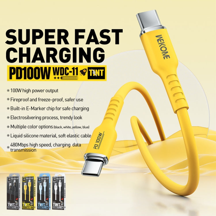 WK WDC-11 100W USB-C/Type-C to USB-C/Type-C Silicone Data Cable, Length: 1.2m