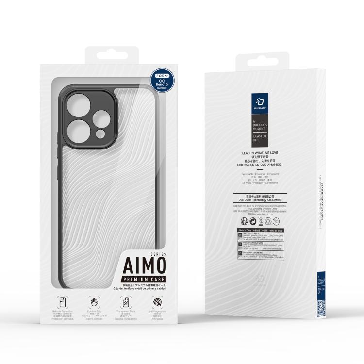 For OPPO Reno15 5G Global DUX DUCIS Aimo Series Frosted Feel Phone Case - Black