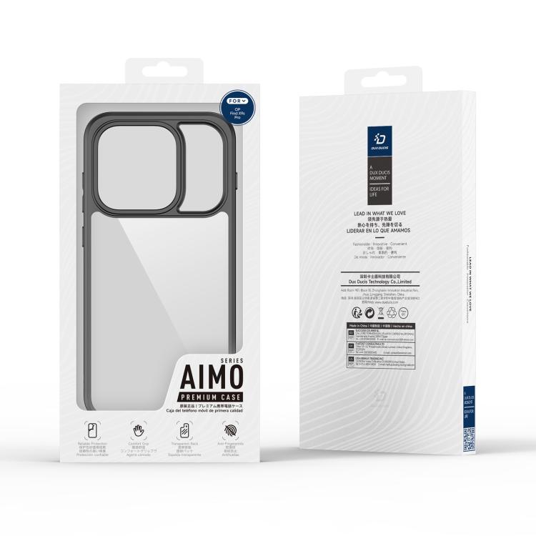 For OPPO Find X9s Pro 5G DUX DUCIS Aimo Series Frosted Feel Phone Case - Black