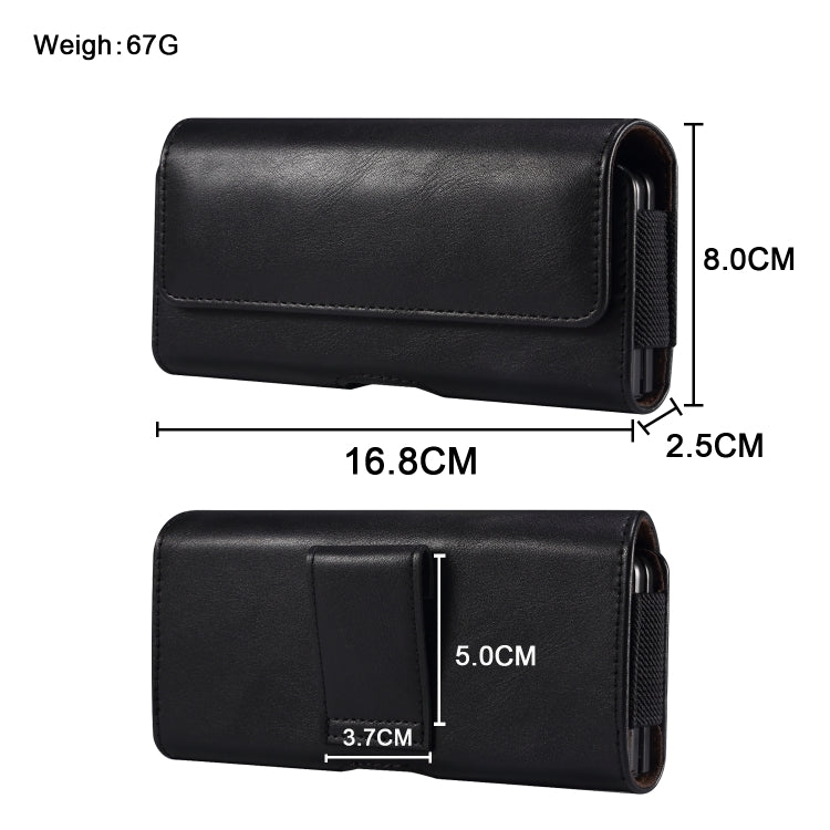 Fold Screen Universal Lamb Texture Waist Hanging Phone Case(Black)