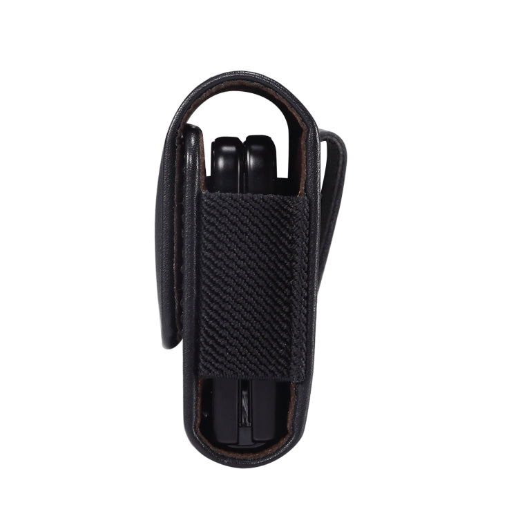 Fold Screen Universal Lamb Texture Waist Hanging Phone Case(Black)