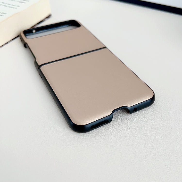 For Motorola Razr 40 Solid Color Leather Texture Phone Case