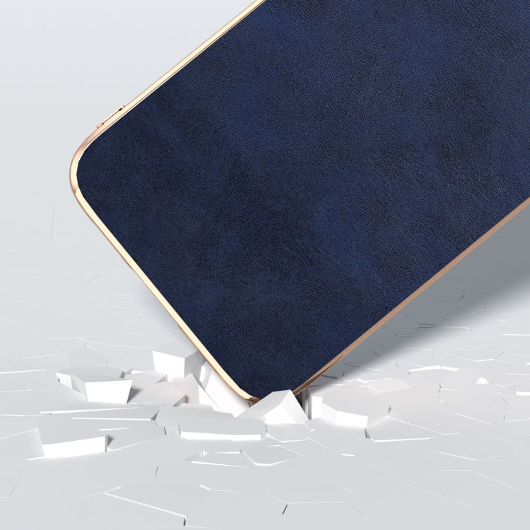 For Samsung Galaxy S23 FE 5G Nano Electroplating Dual Color Cowhide Texture Protective Phone Case