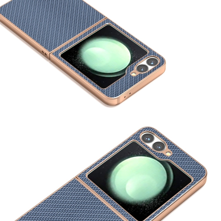 For Samsung Galaxy Z Flip6 / Flip7 FE Nano Electroplating Carbon Fiber Texture Phone Case