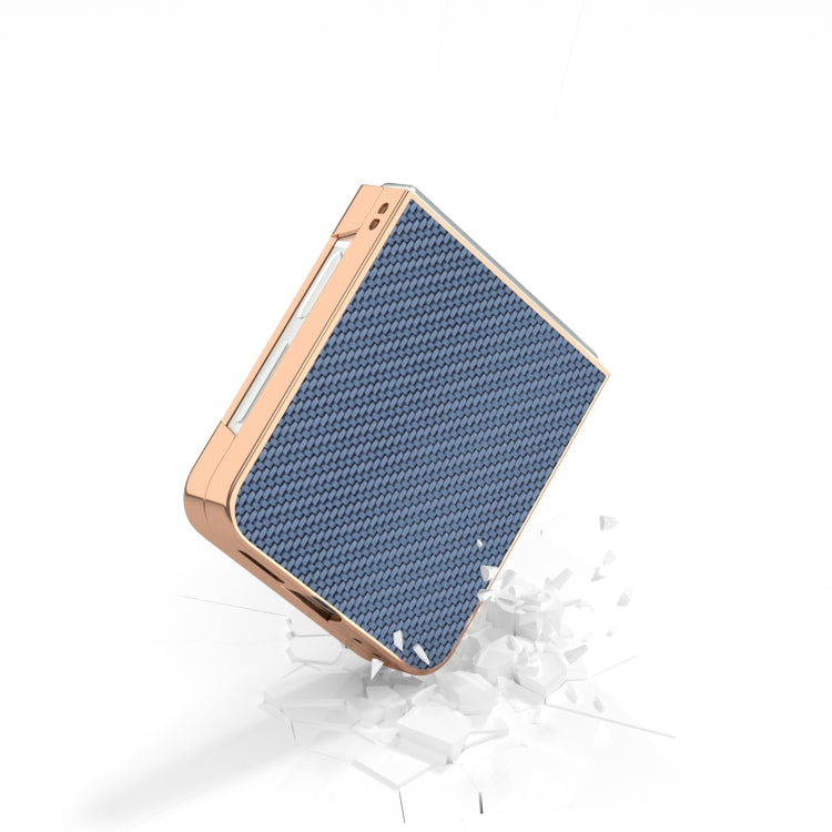 For Samsung Galaxy Z Flip6 / Flip7 FE Nano Electroplating Carbon Fiber Texture Phone Case