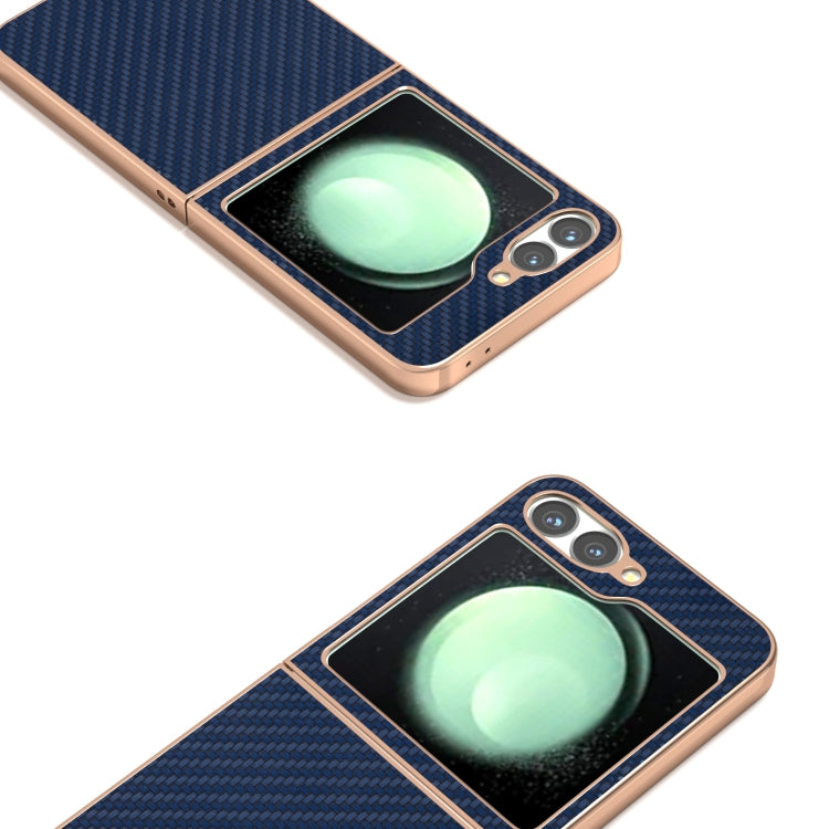 For Samsung Galaxy Z Flip6 / Flip7 FE Nano Electroplating Carbon Fiber Texture Phone Case