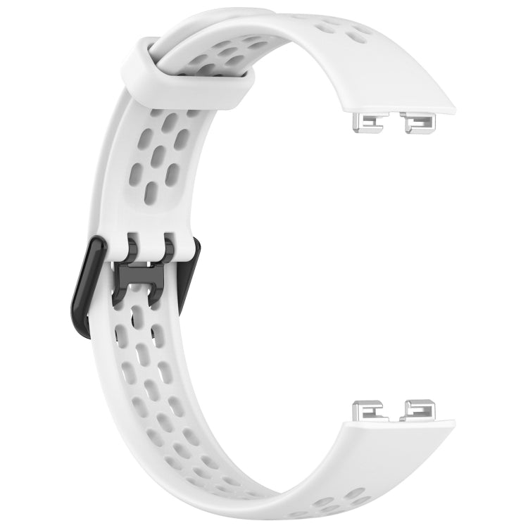 For Huawei Band 8 Solid Color Breathable Silicone Watch Band