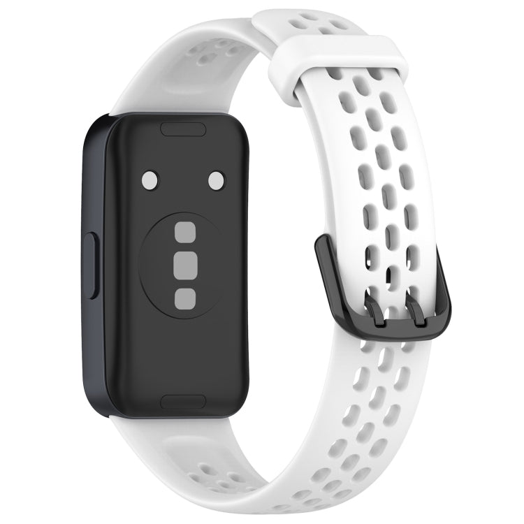 For Huawei Band 8 Solid Color Breathable Silicone Watch Band