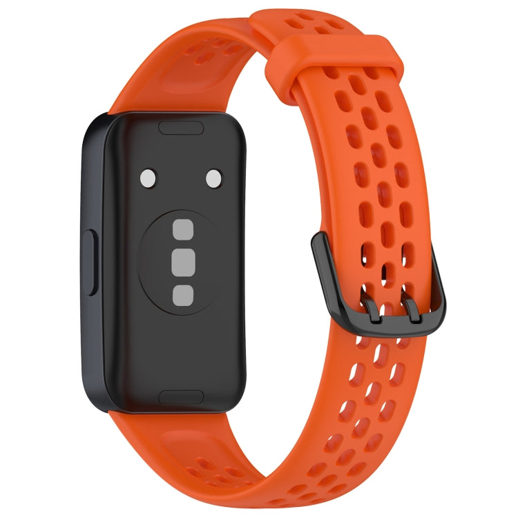 For Huawei Band 8 Solid Color Breathable Silicone Watch Band