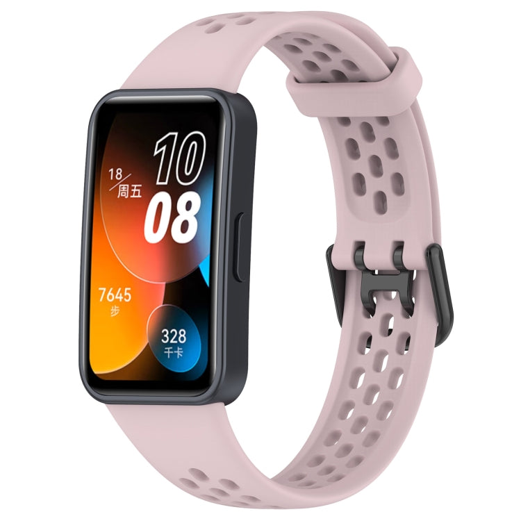 For Huawei Band 8 Solid Color Breathable Silicone Watch Band