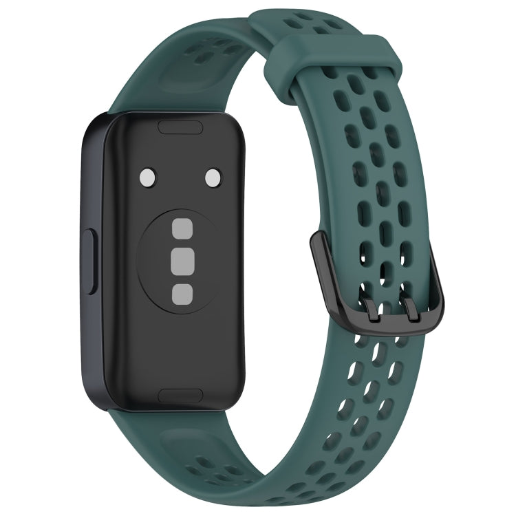 For Huawei Band 8 Solid Color Breathable Silicone Watch Band