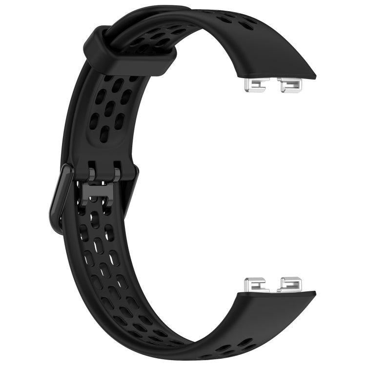 For Huawei Band 8 Solid Color Breathable Silicone Watch Band
