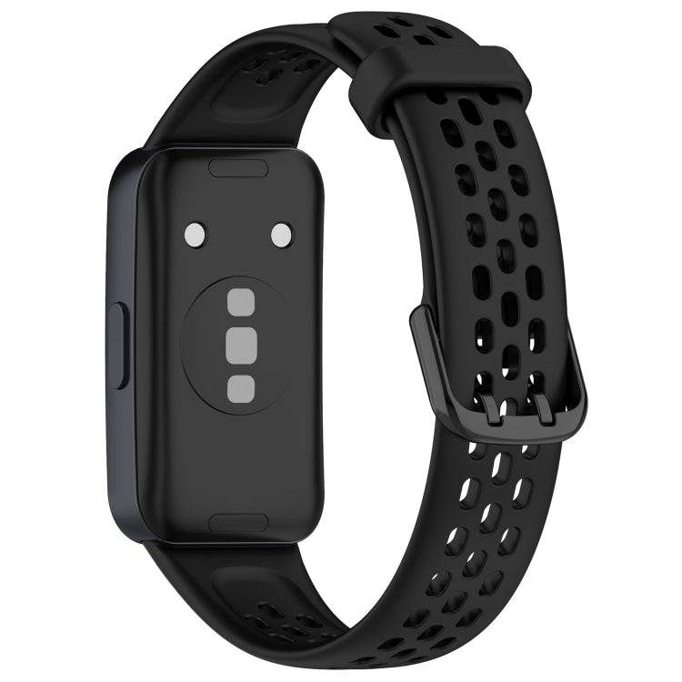 For Huawei Band 8 Solid Color Breathable Silicone Watch Band