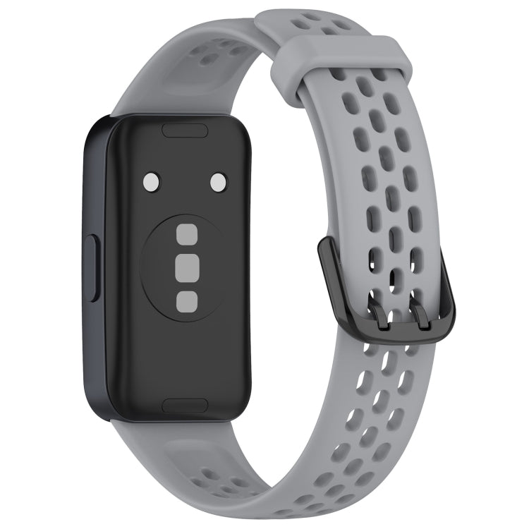 For Huawei Band 8 Solid Color Breathable Silicone Watch Band