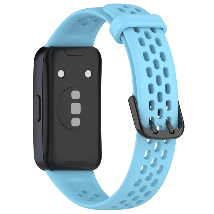 For Huawei Band 8 Solid Color Breathable Silicone Watch Band