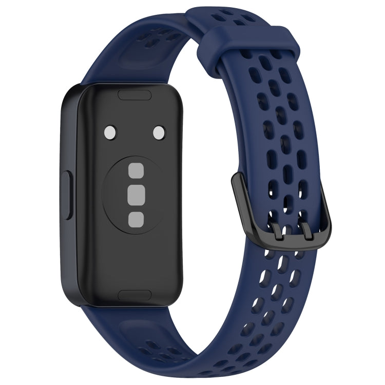 For Huawei Band 8 Solid Color Breathable Silicone Watch Band
