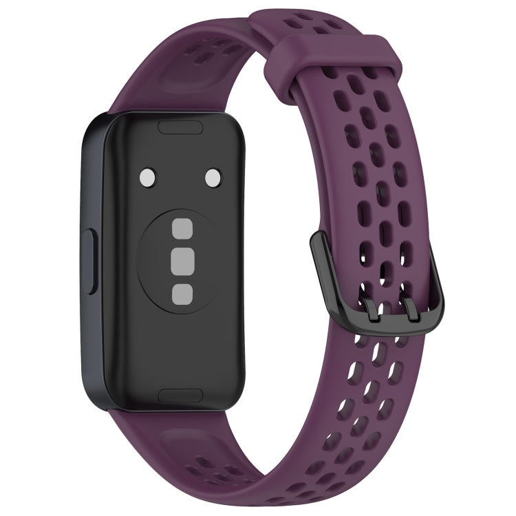 For Huawei Band 8 Solid Color Breathable Silicone Watch Band