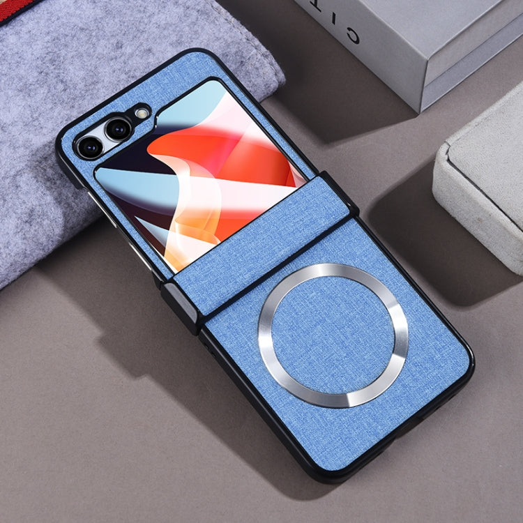 For Samsung Galaxy Z Flip6 / Flip7 FE MagSafe Back Screen Film Integrated Cloth Texture Phone Case