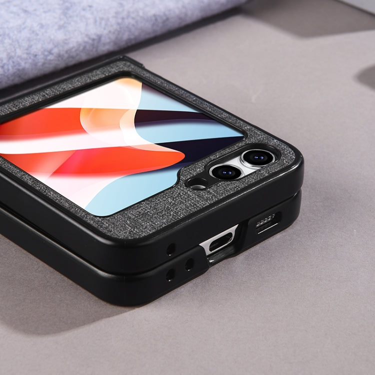 For Samsung Galaxy Z Flip6 / Flip7 FE MagSafe Back Screen Film Integrated Cloth Texture Phone Case