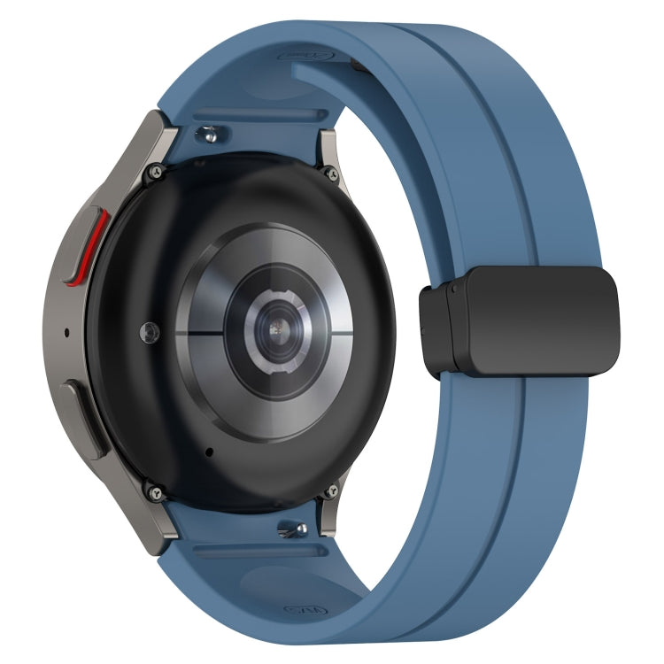 For Samsung Galaxy Watch 6 / 6 Classic Magnetic Folding Black Buckle Silicone Watch Band, Size:Small Size