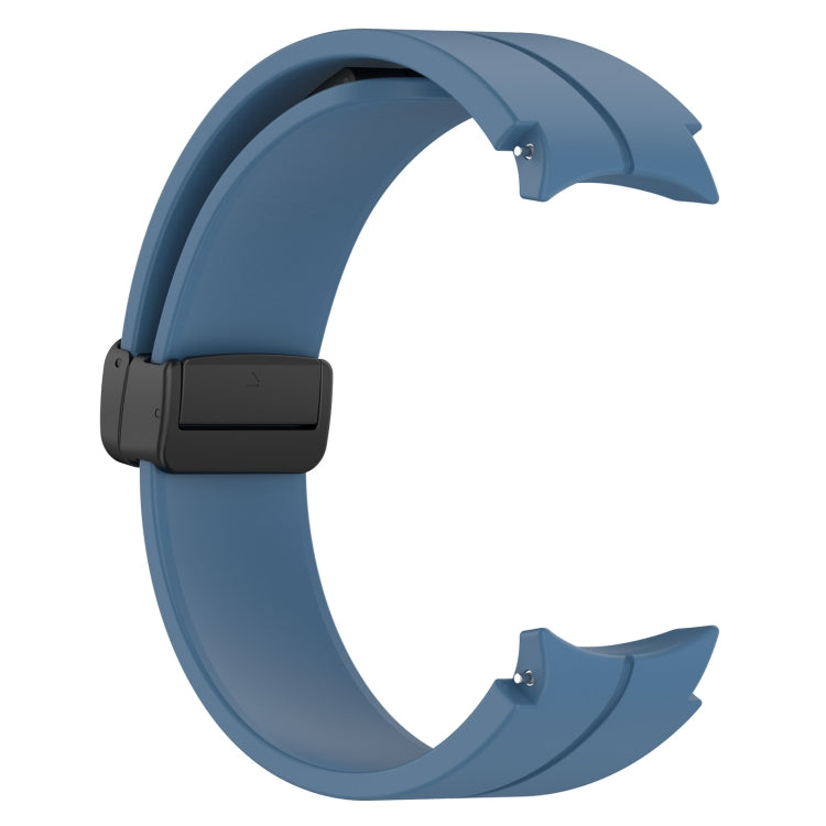 For Samsung Galaxy Watch 6 / 6 Classic Magnetic Folding Black Buckle Silicone Watch Band, Size:Small Size
