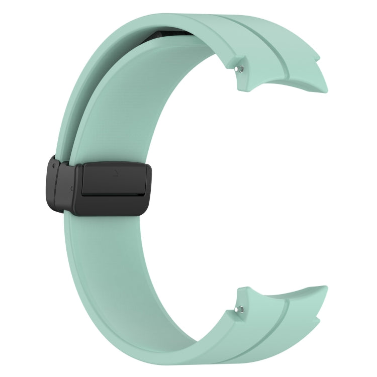 For Samsung Galaxy Watch 6 / 6 Classic Magnetic Folding Black Buckle Silicone Watch Band, Size:Small Size