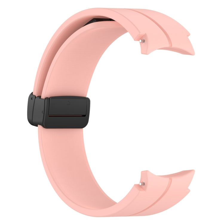 For Samsung Galaxy Watch 6 / 6 Classic Magnetic Folding Black Buckle Silicone Watch Band, Size:Small Size