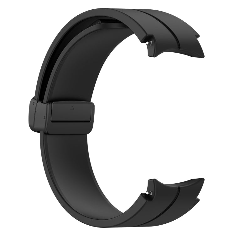For Samsung Galaxy Watch 6 / 6 Classic Magnetic Folding Black Buckle Silicone Watch Band, Size:Small Size