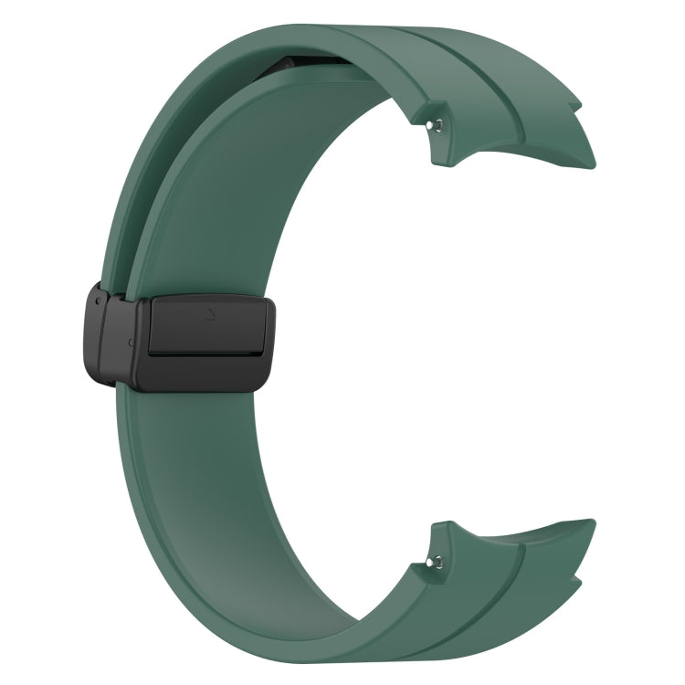For Samsung Galaxy Watch 6 / 6 Classic Magnetic Folding Black Buckle Silicone Watch Band, Size:Small Size
