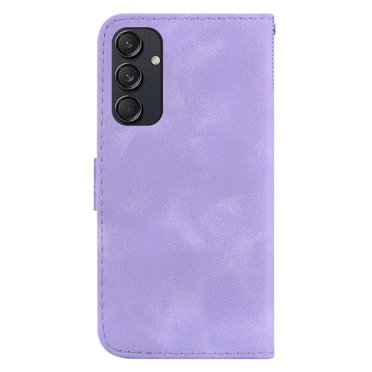 For Samsung Galaxy M55 Seven-shaped Embossed Leather Phone Case