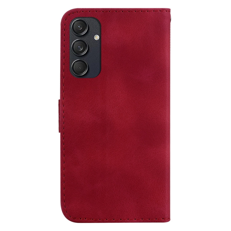 For Samsung Galaxy M55 Seven-shaped Embossed Leather Phone Case