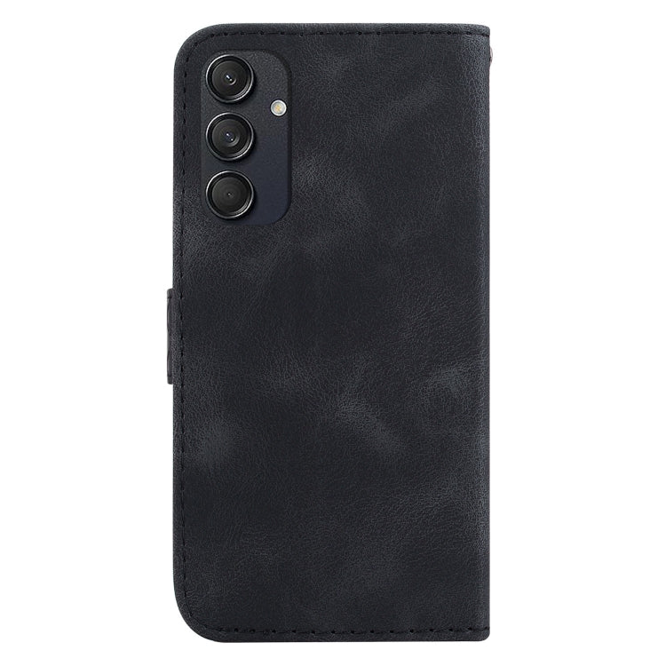 For Samsung Galaxy M55 Seven-shaped Embossed Leather Phone Case