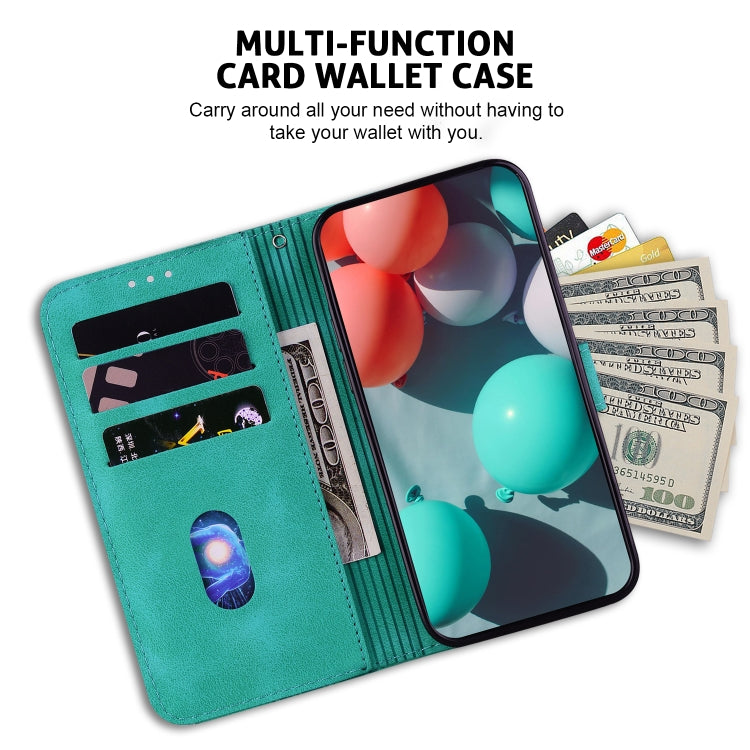 For Samsung Galaxy M15/F15 Seven-shaped Embossed Leather Phone Case