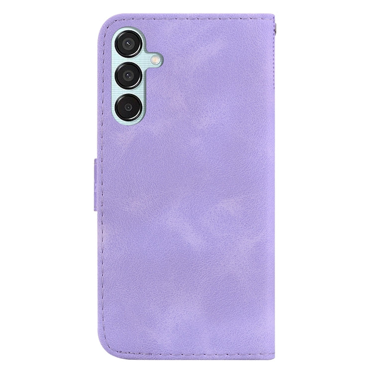 For Samsung Galaxy M15/F15 Seven-shaped Embossed Leather Phone Case
