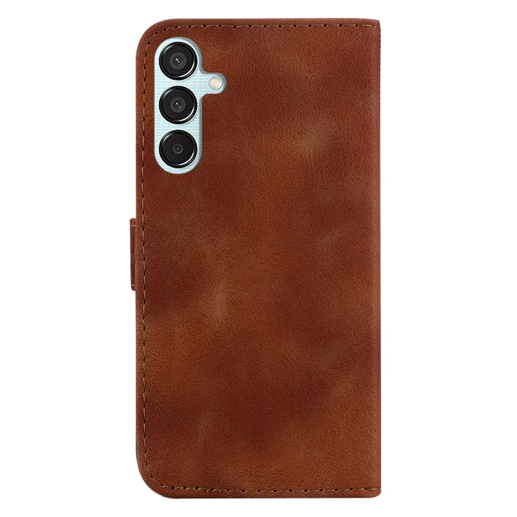 For Samsung Galaxy M15/F15 Seven-shaped Embossed Leather Phone Case
