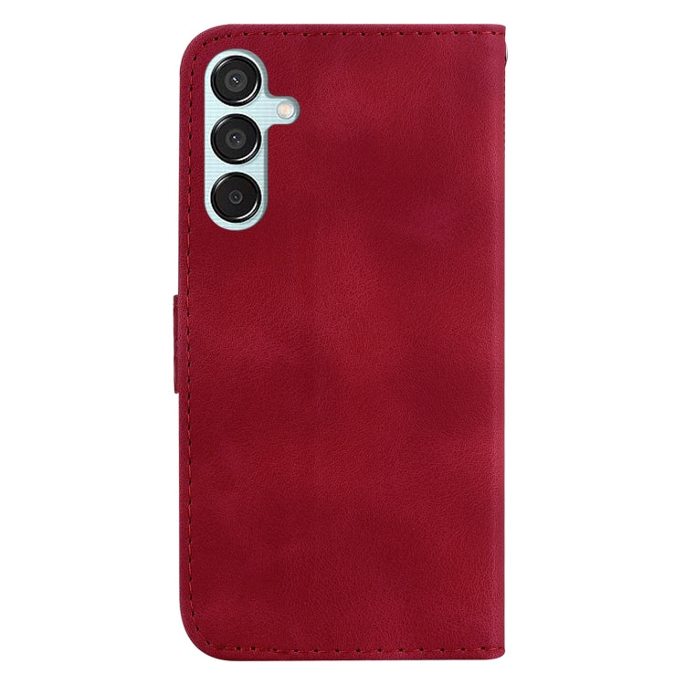 For Samsung Galaxy M15/F15 Seven-shaped Embossed Leather Phone Case