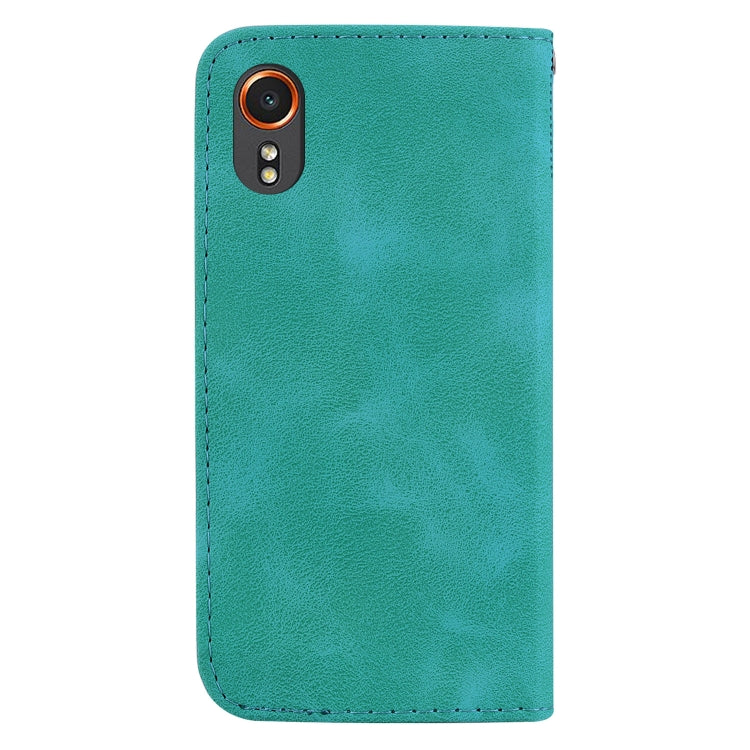 For Samsung Galaxy Xcover7 Seven-shaped Embossed Leather Phone Case