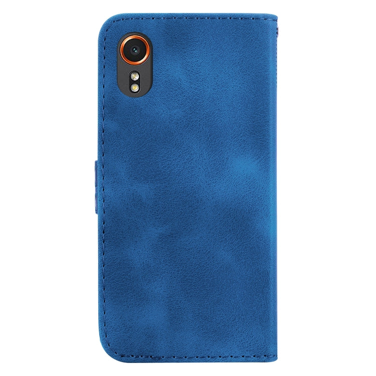 For Samsung Galaxy Xcover7 Seven-shaped Embossed Leather Phone Case
